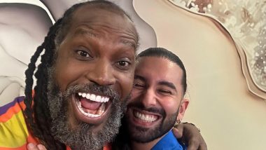 Orry Meets Chris Gayle! Influencer Does His Signature Pose With the Cricketer at IPL 2024 (See Viral Pics)