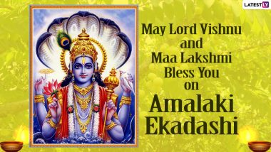 Amalaki Ekadashi 2024 Wishes & HD Wallpapers: WhatsApp Stickers, Lord Vishnu Images, HD Wallpapers and SMS for the Auspicious Day