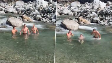 James Anderson and England Cricketers Spotted Taking Refreshing Dip in Local ‘Khadd’ Ahead of IND vs ENG 5th Test in Dharamshala