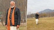 PM Modi's Jammu and Kashmir Visit: Prime Minister Narendra Modi Relishes Serene View of 'Majestic' Shankaracharya Hill in Srinagar, Shares Pictures