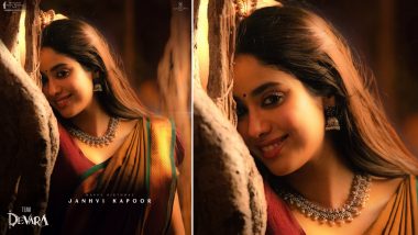 Devara: Janhvi Kapoor’s First Look From Her Telugu Film Starring NTR Jr and Saif Ali Khan Unveiled on Her Birthday (View Poster)