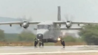 Indian Air Force Conducts Successful Trial on Highway Airstrip in Korisapadu of Andhra Pradesh's Baptla (Watch Video)