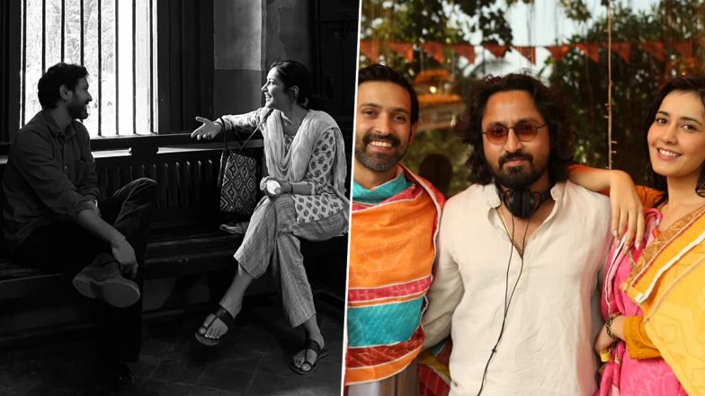 The Sabarmati Report: Raashii Khanna Shares BTS Glimpse From the Sets As They Wrap Up Sabarmati Report With Vikrant Massey (View Pics)