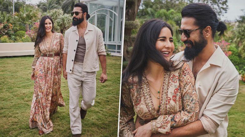 Katrina Kaif Shares Mushy Photos With Hubby Vicky Kaushal From Anant Ambani and Radhika Merchant’s Pre-Wedding Event (View Pics)