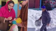 Polio Day 2024: Health Workers Brave Heavy Snowfall in Jammu and Kashmir’s Bandipora To Administer Door-to-Door Polio to Children (Watch Video)