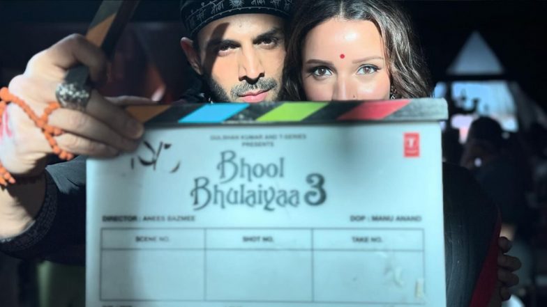 Bhool Bhulaiyaa 3: Kartik Aaryan Drops BTS Picture With Triptii Dimri As First Schedule Wraps Up for Upcoming Horror Franchise