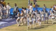 Ram Charan Grooves to RRR Track &lsquo;Naatu Naatu&rsquo; With Cheerleaders at the Opening Ceremony of ISPL 2024 (Watch Video)