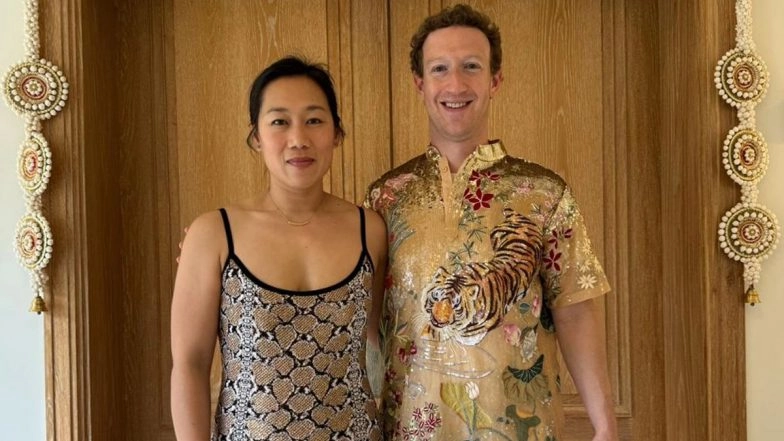 Mark Zuckerberg and Priscilla Chan Dress Up in Jungle-Themed Outfit for Second Day of Anant Ambani-Radhika Merchant’s Pre-Wedding Celebrations (View Pics)
