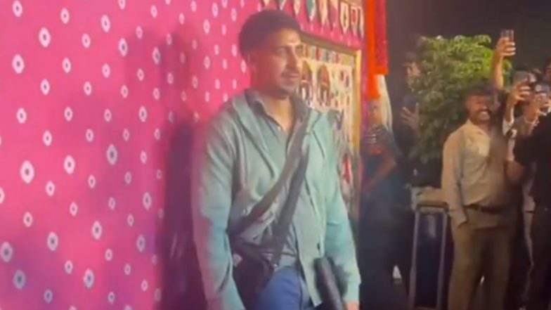 Anant Ambani-Radhika Merchant Pre-Wedding Festivities: Ayan Mukerji Arrives in Jamnagar for the Celebrations, Poses for the Paps (Watch Video)