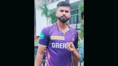 Shreyas Iyer Spotted in New KKR Jersey Ahead of IPL 2024 (See Pic)