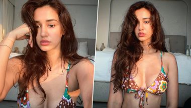 Beach-Ready! Disha Patani Looks Fresh as Daisy in Printed Bikini; Jacqueline Fernandez Reacts (View Pics)