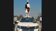 Uttar Pradesh Shocker: Groom Stands Atop Car During Wedding on Delhi-Dehradun Highway, Police Seize Vehicle (See Pic)