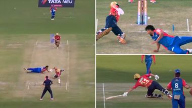 Unfortunate! Jonny Bairstow Run Out at Non-Striker’s End After Ball Touches Ishant Sharma’s Hand Before Hitting Stumps During PBKS vs DC IPL 2024 Match (Watch Video)