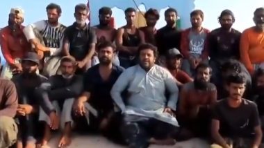 ‘India Zindabad’: Pakistani Sailors Raise Slogan After Being Rescued by Indian Navy From Somali Armed Pirates (Watch Video)