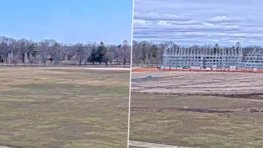 ICC Shares Glimpses of Under Construction Stadium Which Will Host India vs Pakistan T20 World Cup 2024 Clash in New York (Watch Video)