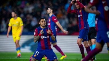 FC Barcelona 1–0 Las Palmas, La Liga 2023–24: Raphinha Leads Blaugrana Win To Stay in Touch With Real Madrid