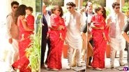 Picture Perfect! Priyanka Chopra and Daughter Malti Marie Shine in Matching Red Ensembles, Nick Jonas Rocks White Kurta at Family Function (View Pics)&nbsp;