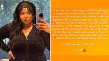 Is Lizzo Leaving the Music Industry? Singer Slams Trolls for Constant Criticism With Her ‘I Quit’ Message on Instagram