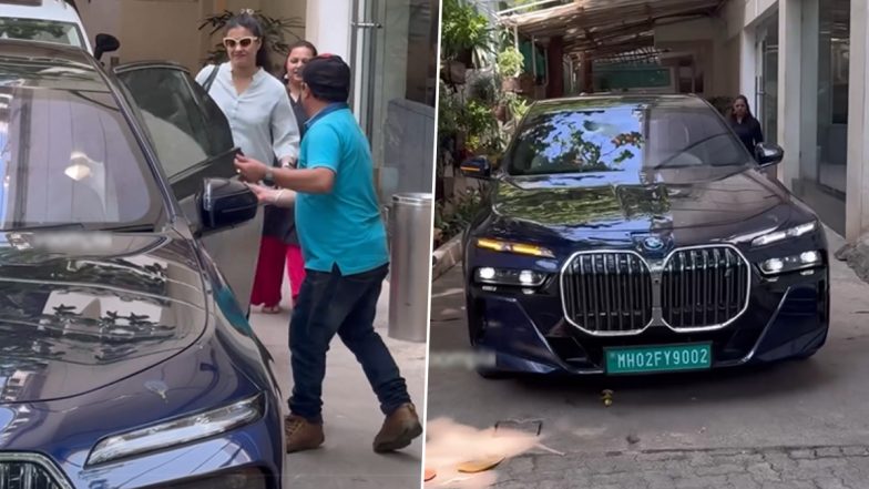 Kajol Spotted Getting Inside Her Swanky New BMW i7 – Its Price Will Shock You! (Watch Video)