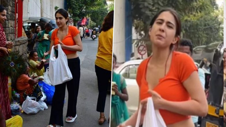 Sara Ali Khan Distributes Food to Poor During Ramadan, Requests Privacy As She Asks Paps Not to Click: ‘Mat Karo’ (Watch Video)