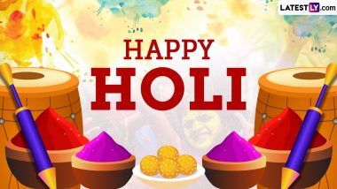 Happy Holi 2024 Wishes and Messages: WhatsApp Stickers, GIF Images, HD Wallpapers, Quotes and SMS for the Most Joyous Indian Festival