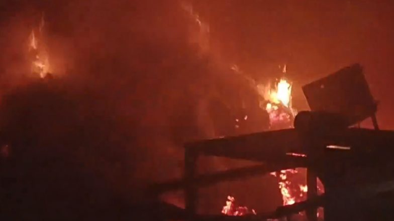 Tamil Nadu Fire: Blaze Erupts in Matchbox Manufacturing Unit in Thoothukudi (Watch Video)