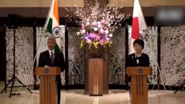 India Sees Japan as a ‘Natural Partner’ in Its Journey, Development and Quest for Stability in Indo-Pacific, Says EAM S Jaishankar (Watch Videos)