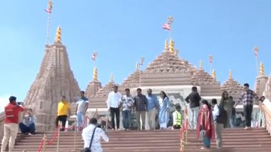 BAPS Hindu Temple in Abu Dhabi Opens for Public Today; Indian Envoy Sunjay Sudhir Lauds India-UAE Ties (Watch Video)