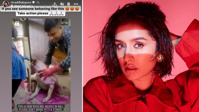 Shraddha Kapoor Takes Stand Against Animal Cruelty During Holi Celebrations; Calls for ‘Action’ Against Offenders