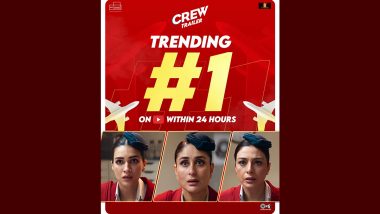 Crew Trailer Trends at the Top on YouTube; Ektaa Kapoor, Tabu, Kareena Kapoor Khan, and Kriti Sanon Share Their Excitement on Insta!