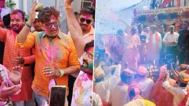 Ravi Kishan Shares a Glimpse of His Joyful Holi 2024 Celebration With UP CM Yogi Adityanath (Watch Video)