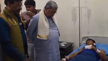 Rameshwaram Cafe Blast: Karnataka CM Siddaramaiah Visits Brookfield Hospital, Meets Victims (Watch Video)