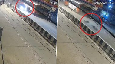 UP: Two Dead, Another Battling for Life as Speeding Car Rams Into Pedestrians in Gorakhpur, Horrifying Incident Caught on CCTV Camera (Video)