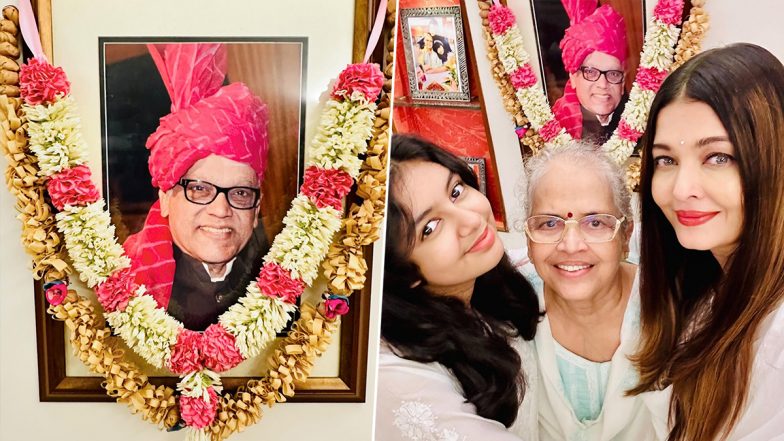 Aishwarya Rai Bachchan Pays Tribute to Father Krishnaraj Rai on His Death Anniversary, Says ‘Love You Eternally’ (View Pics)