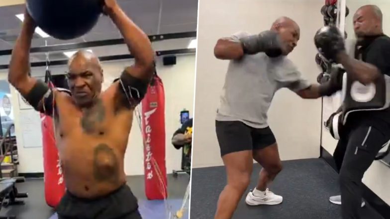 ‘Still Wanna F*** With Me?’ Mike Tyson Sends Message to Jake Paul As He Undergoes Intense Training Ahead of Their Fight (Watch Video)