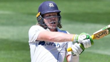 Australian Batter Will Pucovski  Suffers Concussion After Taking Blow on Head During Sheffield Shield 2023-24 (Watch Video)