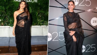 Fashion Faceoff: Deepika Padukone or Priyanka Chopra, Whose Black Saree Look Did You Like the Most?