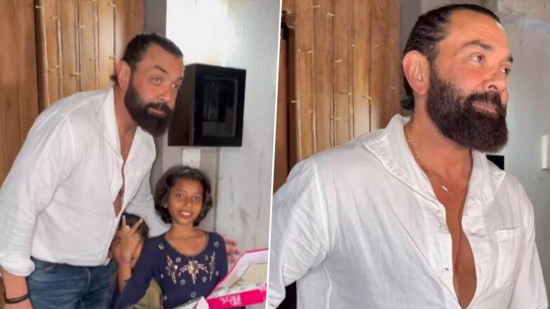 Bobby Deol’s Heartwarming Gesture Wins Hearts As Animal Star Gives Money to Poor Kids, Interacts With Them and Poses for Photos – WATCH