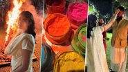 Holi 2024: Abhishek Bachchan, Aishwarya Rai and Jaya Bachchan Take Part in Holika Dahan, Navya Naveli Nanda Shares Happy Pics On Insta 