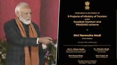 PM Modi in Jammu and Kashmir: Prime Minister Narendra Modi Launches Projects Worth Rs 5,000 Crore in Srinagar for Agri-Economy (Watch Video)