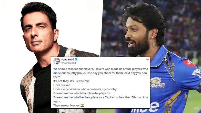 Sonu Sood Supports Hardik Pandya Amid Ongoing IPL Underperformance Criticism, Says ‘It’s Not They, It’s Us Who Fail’