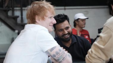 India Captain Rohit Sharma Meets Ed Sheeran Ahead of IPL 2024