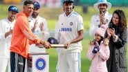 Sports News | IND Vs ENG, 5th Test: Ravichandran Ashwin Felicitated by Coach Rahul Dravid for Completing 100 Tests
