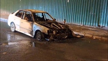 India News | Car Catches Fire Near Andhra Bhavan in Delhi, None Hurt