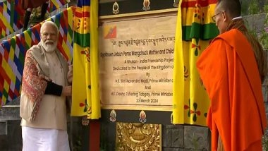 World News | Bhutan: PM Modi Inaugurates India-funded Mother and Child Hospital in Thimphu