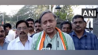 India News | Lok Sabha Polls: Congress MP Tharoor Hits Campaign Trail in Thiruvananthapuram on Palm Sunday