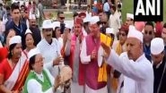 India News | Uttarakhand: CM Dhami Celebrates Holi with People at His Residence in Dehradun