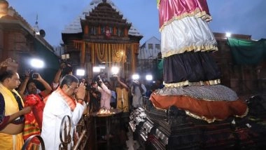 India News | Union Minister Dharmendra Pradhan Offers Prayers at Jagannath Temple in Puri After Being Named Sambalpur Candidate