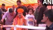 India News | Rajasthan CM Bhajan Lal Celebrates Holi at CM Residence in Jaipur, Extends Wishes