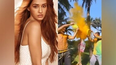 Entertainment News | Disha Patani Celebrates Festival Holi with Akshay Kumar, Tiger Shroff